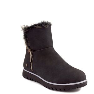 London Fog Black Faux Fur Fleece Lined Boots size 8